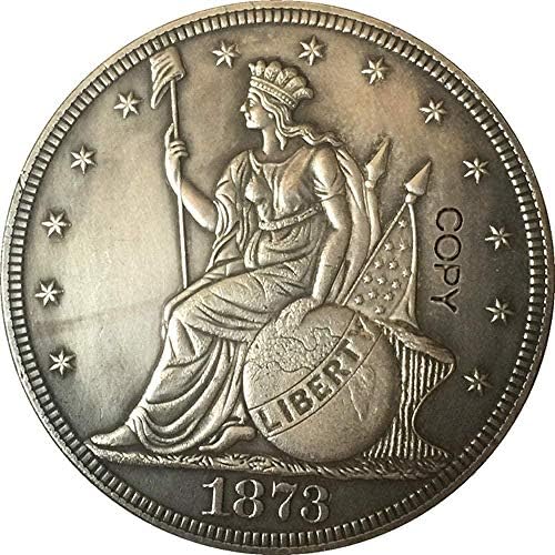 1873 Amerika Birleşik Devletleri $1 Dolar Paraları Kopya Tipi 2 Kopya Süsler Koleksiyonu Hediyeler