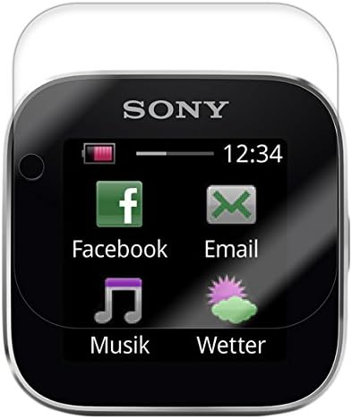 Skinomi Ekran Koruyucu Sony Smartwatch ile Uyumlu (6'lı Paket) Şeffaf TechSkin TPU Kabarcık Önleyici HD Film