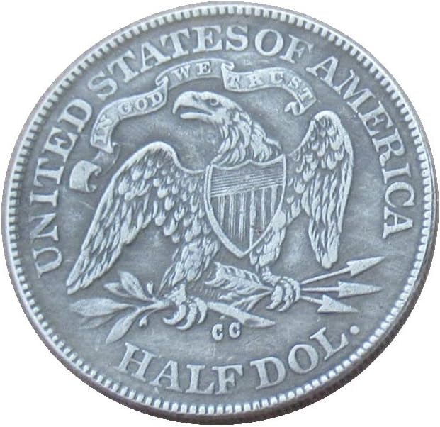 Amerikan Yarım Dolar Bayrağı 1873 Gümüş Kaplama Çoğaltma hatıra parası