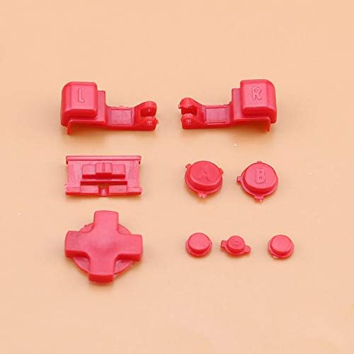 Yedek Tam Plastik Düğme Seti A B Başlat Güç Açık Kapalı L R Düğmeleri D Pad Gameboy Advance GBA SP için (Kırmızı)