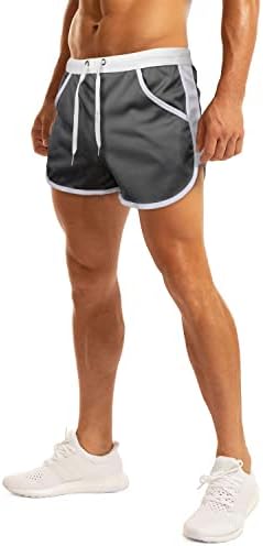 EPOEW erkek Egzersiz Vücut Geliştirme Koşu Hızlı Kuru Spor Şort Atletik Spor 3 İnç Rahat Kısa Pantolon