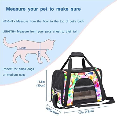 Evcil hayvan taşıyıcı, Yumuşak Taraflı Konfor Taşınabilir Katlanabilir Seyahat evcil hayvan çantası, Soyut Renkli