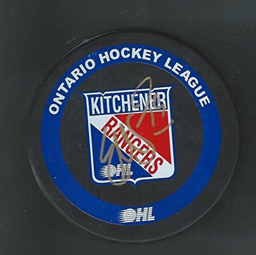 Evan McGrath İmzalı Kitchener Rangers Diski Toledo Fırtına İmzalı NHL Diskleri