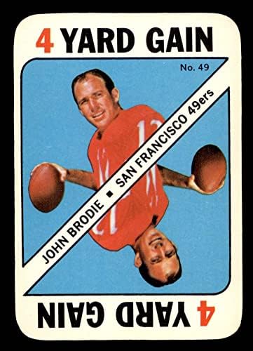 1971 Topps 49 John Brodie San Francisco 49ers (Futbol Kartı) NM 49ers Stanford