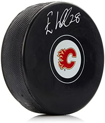 Elias Lindholm İmzalı Calgary Flames Hokey Diski-İmzalı NHL Diskleri