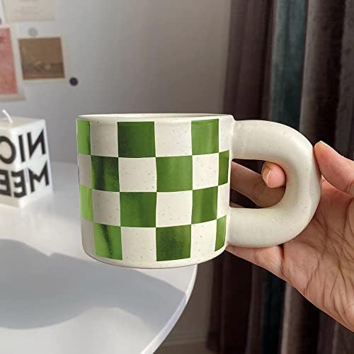 Seramik Kahve Kupası, Porselen Yağlı Yuvarlak Saplı Çay Bardağı, Süslemek için Bulaşık Makinesi ve Mikrodalga Güvenli
