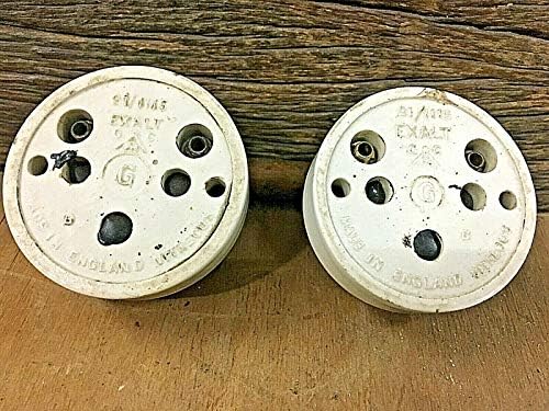 Eski Vintage Pirinç Seramik Elektrik Anahtarı Vitreus Marka ingiltere'de Yapılan
