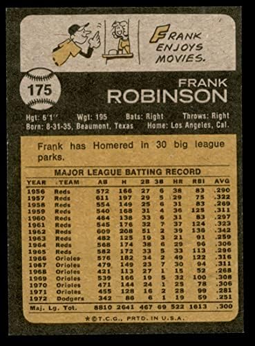 1973 Topps 175 Frank Robinson Los Angeles Melekleri (Beyzbol Kartı) NM / MT + Melekler