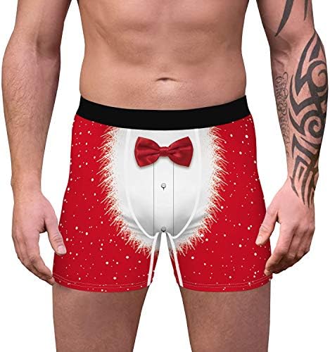 MELEK CİTİZ 3 Paket erkek Yenilik Boxer Külot Rahat Komik baksır şort Komik Gag Hediyeler Noel İç Çamaşırı Erkekler