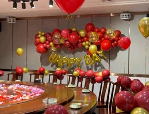 120 adet Kırmızı Balonlar, 5 inç Kırmızı Lateks Parti Balonları Doğum Günü Partisi, Bebek Duşu, Sevgililer Günü Evlilik