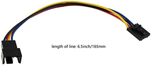 LUORNG 5-Pin Dişi PC Fan Adaptör Kablosu 16.5 cm 22AWG Dell Anakartlar için Kablolama, Siyah