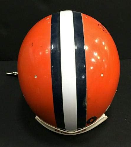 Don McPherson İmzalı Oyun Kullanılmış yıpranmış Syracuse futbol Kaskı İmza CBM COA - Kolej Oyunu Kullanılmış Futbol