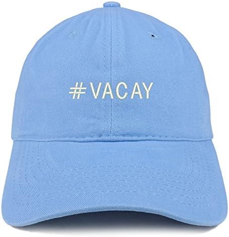 Trendy Giyim Mağazası Hashtag Vacay İşlemeli Yumuşak Pamuklu Baba Şapkası