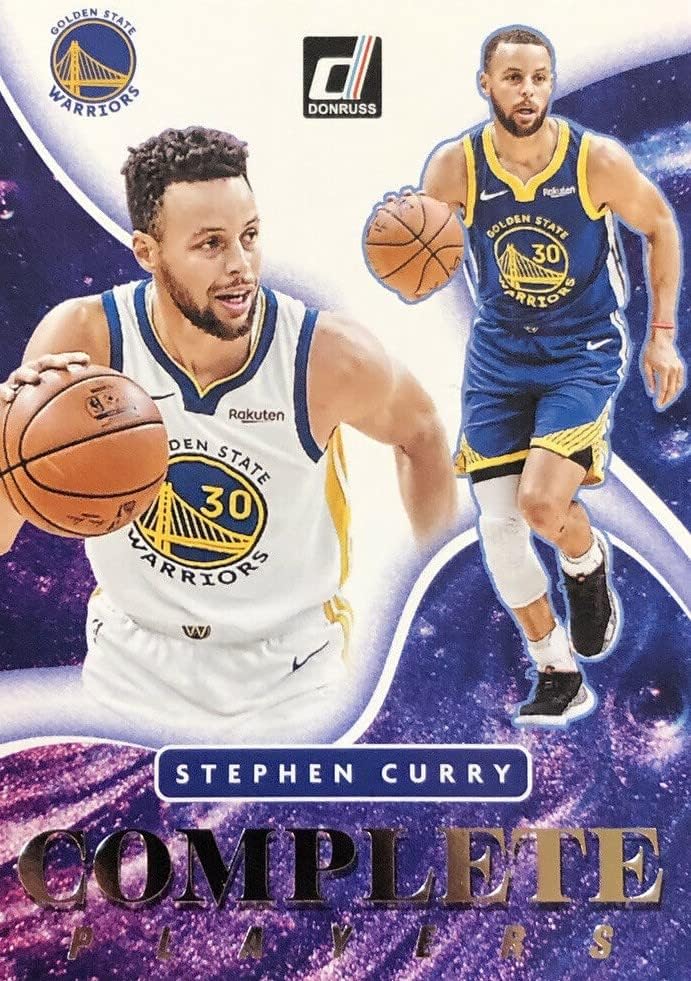 Stephen Curry 2021 2022 Donruss Komple Oyuncular Basketbol Serisi Nane Ekleme Kartı 7 Onu Beyaz ve Mavi Golden State