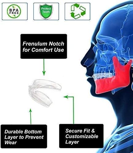 AIWAYING Spor Ağız Koruyucuları Diş Zırhı Profesyonel-4'lü Paket-Güvenli Şeffaf Renk-Renk Katkısı Yok-Atletik Diş