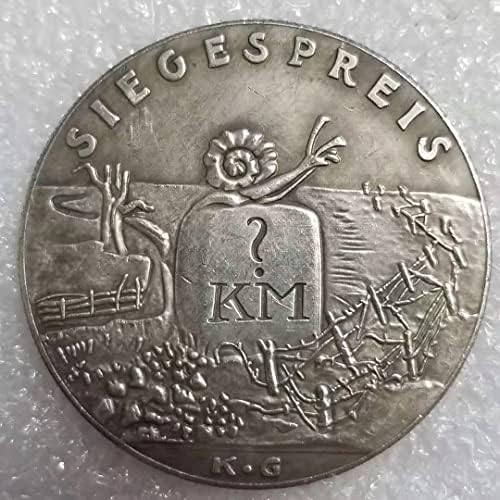 Antika El Sanatları Alman 1917 Hatıra paraları Eski Gümüş Dolar Gümüş Yuvarlak Yabancı Paralar Antika Koleksiyonu