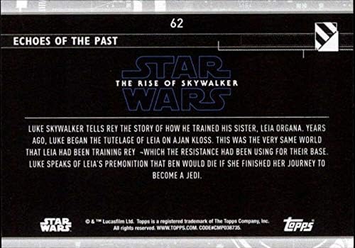 2020 Topps Yıldız Savaşları Skywalker'ın Yükselişi Serisi 2 62 Geçmişin Yankıları Ticaret Kartı