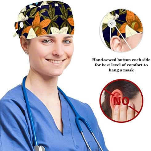 Kadın ve erkek Cerrahi Kap Yay Saç Toka Suluboya Gül Çalışma Şapka Bir Boyut