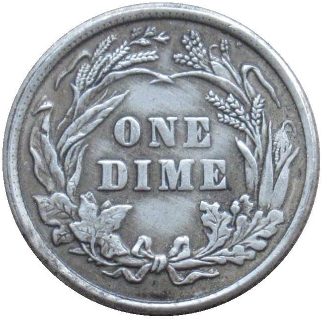 Amerikan Berber 10 Cent 1907 Gümüş Kaplama Çoğaltma hatıra parası