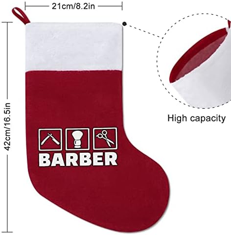 Berber aletleri Kişiselleştirilmiş Noel Çorap Noel Şömine Aile Parti Asılı Süslemeleri
