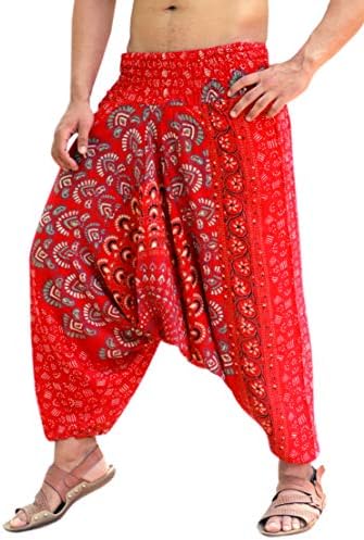 SARJANA EL SANATLARI Mens Womens Rayon Mandala Cepler Harem Pantolon Yoga Bırak Crotch Pantolon