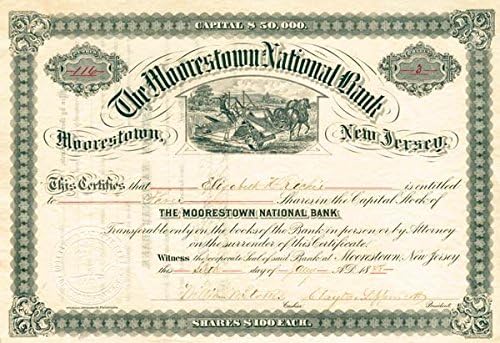 Moorestown Ulusal Bankası-Hisse Senedi Sertifikası