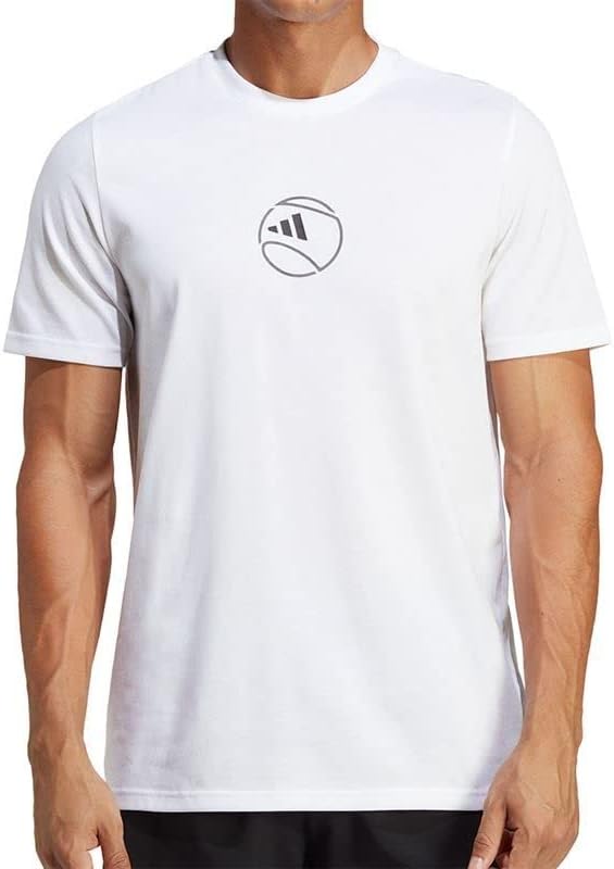 adidas Erkek Kategorisi Grafikli Tenis Tişörtü Beyaz