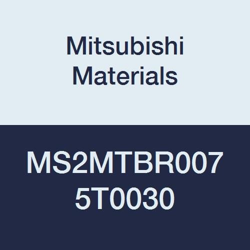 Mitsubishi Malzemeleri MS2MTBR0075T0030 Karbür Mostar Konik Uçlu Değirmen, 2 Orta Flüt, 0.75 mm Köşe Yarıçapı, 30