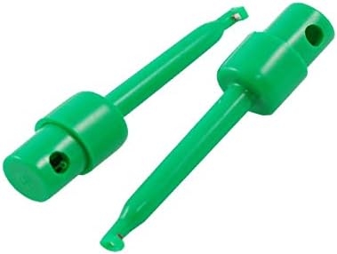 Yeni Lon0167 10 Adet Plastik Test Kanca Klip Kılıf Yeşil 2.2 Multimetre Kurşun Tel(10 Stück Kunststoffprüfhaken Klip