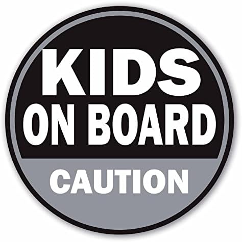 5 Paket Çocuklar Araba Sticker Uyarı İşareti 4.8 x 4.8 Çıkarılabilir Çıkartması otomobil araç Tampon Kamyon Pencere