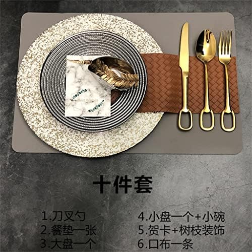 FEER çatal bıçak kaşık seti Kemik Çini yemek Tabağı Restoran yuvarlak tabak Çanak Plaka Placemat Seti