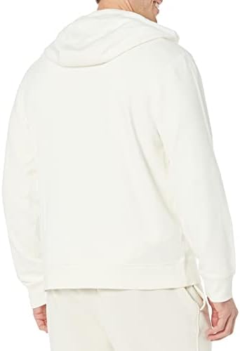 Essentials Erkek Hafif Uzun Kollu Fransız Havlu Tam Fermuarlı Kapüşonlu Sweatshirt (Büyük ve Uzun Olarak Mevcuttur)