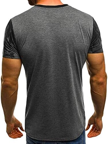 HDDK Erkek Sıçrama Mürekkep Baskı Tee Gömlek 3D Degrade Yenilik Crewneck Tshirt Yaz Kısa Kollu Gençlik Slim Fit Tops