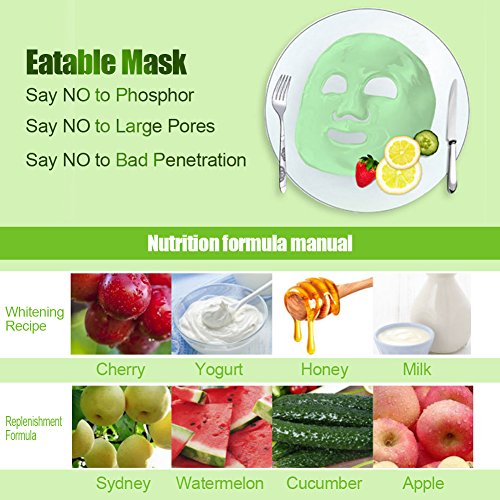ZJchao Yüz Maskesi Makinesi, Meyve Sebze Kollajen Maske Yapma Makinesi Mini DIY Otomatik Yüz Kremi Yapma İle 32 Pcs
