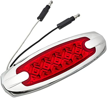 RoadPro RP1370RD kırmızı 4.75 x 1.25 Mühürlü elmas Lens Paslanmaz çelik tabanlı LED ışık