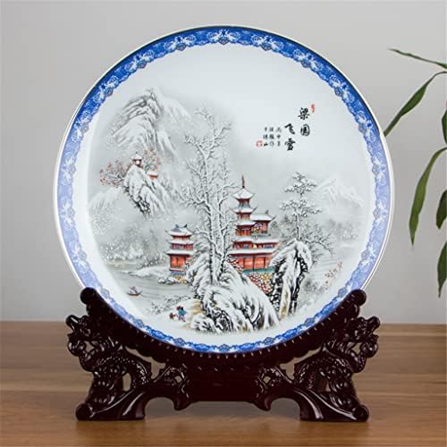 n / a seramik tabak Geleneksel Çin Tarzı Kar Sahne Porselen Dekoratif Levha Metope Oturma Odası Otel için