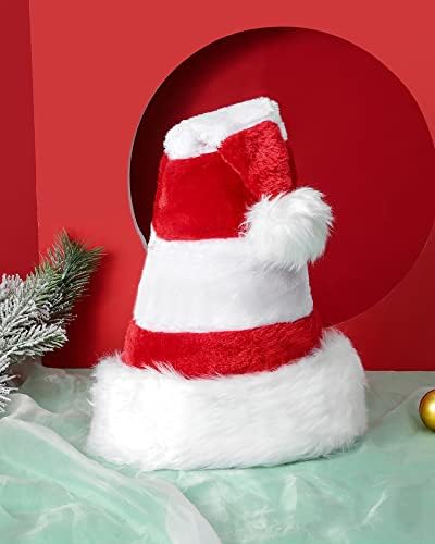 Bnıkıon Noel Santa Elf Şapka Şeker Tatil Tema parti şapkaları Kırmızı ve Beyaz noel dekorasyonları Şapka Uzun
