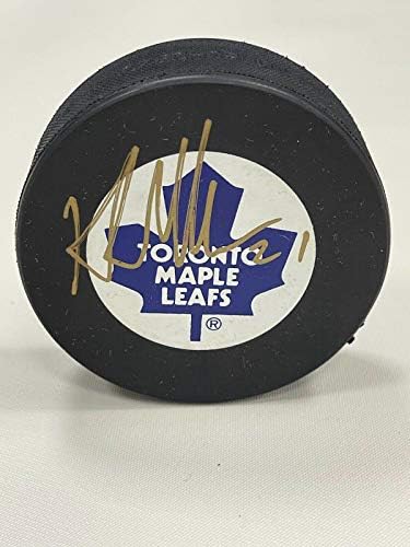 Kirk Muller, Toronto Maple Leafs Vintage Diski İmzaladı-COA 2 ile - İmzalı NHL Diskleri