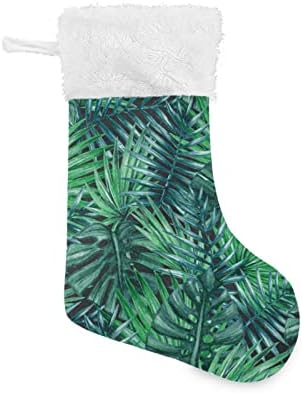 Kigai Tropikal Palmiye Yaprakları Noel Çorap Kişiselleştirilmiş Büyük Noel Çorap Sevimli Kar Tanesi Çorap Noel Süslemeleri