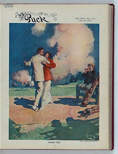 HistoricalFindings Fotoğraf: Puck Fotoğrafı, Tango Ağacı, 1914, Walter Dean Goldbeck, Caddies,Kur Yapma, Golf