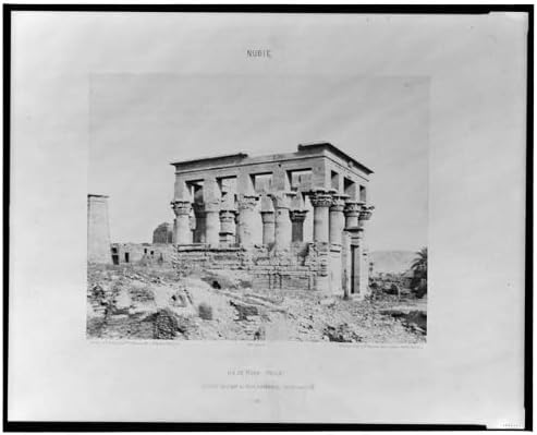 Tarihselfindings Fotoğraf: ILE de Fileh, Philae, Mısır, Köşk, imparator Trajan, Firavun'un Yatağı,Ada, 1858, Teynard