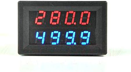 DYKB 4 Haneli DC 0-500 V 1A Dahili şant Yüksek Doğruluk Dijital Ampermetre Voltmetre 2in1 Kırmızı + mavi LED Panel