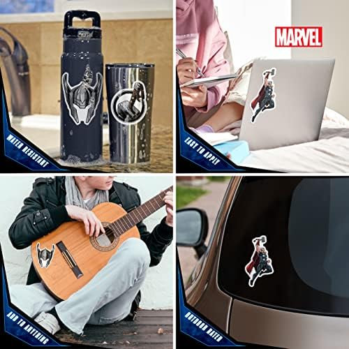 Marvel Thor Vinil Çıkartmaları-Araba, Dizüstü Bilgisayar, Bilgisayar, Su Şişesi için 3 Dış Mekan Dereceli Çıkartma