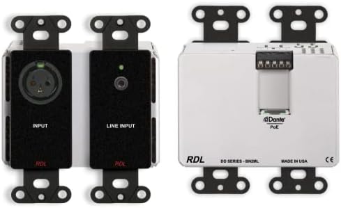 Radyo Tasarım Laboratuvarları RDL DDB-BN2ML Duvara Monte Çift Yönlü Mikrofon / Hat Dante Arayüzü 2 x 2SİYAH