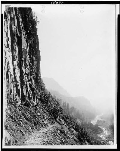 Tarihselfindings Fotoğraf: Buzul Yolu, Ranier Dağı Ulusal Parkı, Washington, WA, 1909-1932, Patika, Akarsu