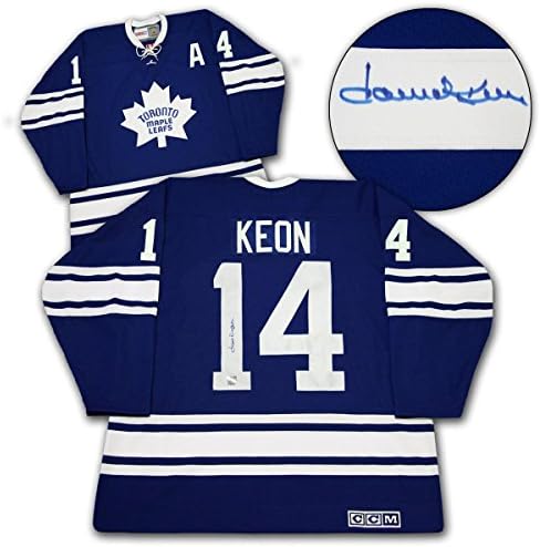Dave Keon Toronto Maple Leafs İmzalı 1967 Stanley Kupası Vintage CCM Forması-İmzalı NHL Formaları