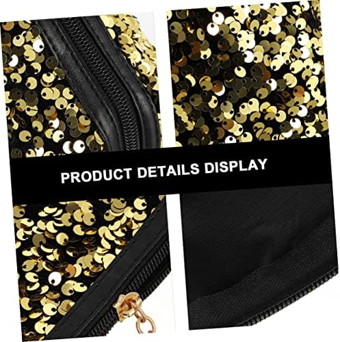 VALİCLUD 3 adet Taşınabilir Ürünler Kullanım Organizatör Büyük Glitter Depolama Makyaj Güzel Pullu Altın Kare Kızlar