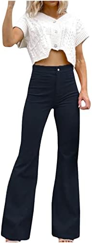 Flare Pantolon Kadınlar için kadın Bootcut Çan Alt Yoga Yüksek Bel Streç Rahat Tayt egzersiz pantolonları