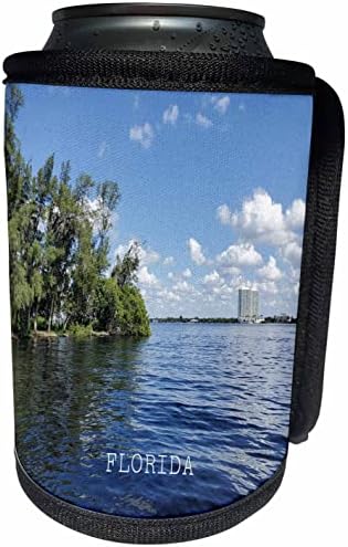 Ft Myers Florida'daki Nehirdeki Adanın 3dRose Görüntüsü-Şişe Sargısını Soğutabilir (cc_355878_1)