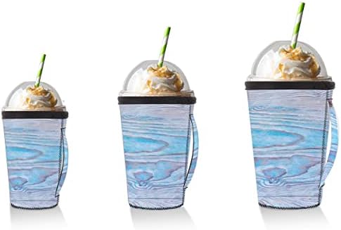Yaz Plaj Denizyıldızı Deniz Kabuğu Kullanımlık Buzlu Kahve Kollu Kolu Neopren kupa kılıfı Soda, Latte, Çay, İçecekler,